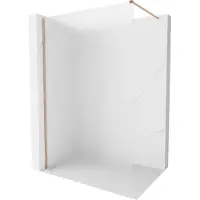 Mexen Kioto-X paroi de douche Walk-in 50 x 200 cm, givre 10 mm, cuivre brossé - 800-050-101-65-30-X