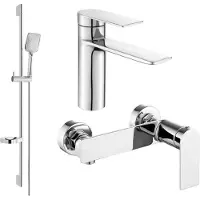 Mexen Zero SET Mélangeur lavabo + bain avec accessoires DS62, chromé (71104DS62-00)