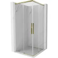 Mexen Rox Duo cabine de douche coulissante 110 x 110 cm, transparente, or - 8C2D-110-110-50-00