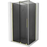Mexen Velar cabine de douche coulissante 120 x 85 cm, graphite, or brossé - 871-120-085-41-55
