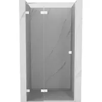 Mexen Lunar porte de douche battante gauche 95 cm, transparent, blanc - 834-095-000-20-00-L