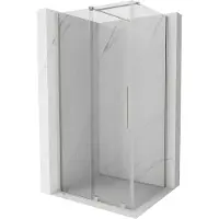 Mexen Velar paroi de douche coulissante 90 x 85 cm, transparent, nickel brossé - 871-090-085-01-97
