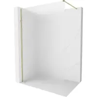 Mexen Kioto-X paroi de douche Walk-in 90 x 200 cm, givrée 10 mm, or - 800-090-101-50-30-X