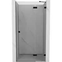 Mexen Lunar porte de douche battante droite 110 cm, transparent, noir - 834-110-000-70-00-P