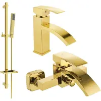 Mexen Libra DQ77 set de baignoire, Gold - 745103DQ77-50