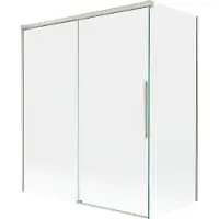Mexen Rox Paroi de douche à 2 panneaux coulissants 140 + 70 x 150 cm, transparent, nickel brossé - 8C9-140-070-97-00