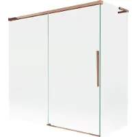 Mexen Rox L Pare-douche pour baignoire à 2 volets, 160 + 75 x 150 cm, transparent, or rose - 8C9L-160-075-60-00
