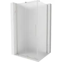Mexen Velar Cabine de douche coulissante 90x110 cm, Frozen Nickel, 8mm