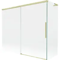 Mexen Rox L Paroi de douche à 2 panneaux coulissants 180 + 80 x 150 cm, transparent, or brossé - 8C9L-180-080-55-00