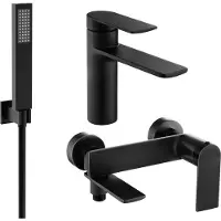 Mexen Zero SET Mélangeur lavabo + bain avec accessoires R02, noir (71103R02-70)