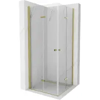 Mexen Lima Duo Cabine de douche pliante 90 x 90 cm, Transparent, Or - 856-090-090-50-00-02