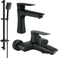 Mexen Axel DB62 SET mitigeur bain et lavabo, noir (73803DB62-70)