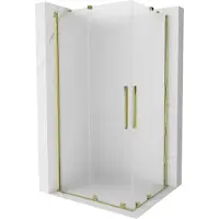 Mexen Velar Duo cabine de douche coulissante 100 x 90 cm, givrée, dorée - 871-100-090-32-50