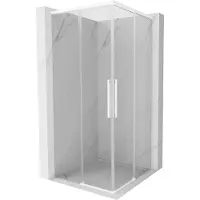 Mexen Rox Duo cabine de douche coulissante 110 x 110 cm, transparent, blanc - 8C2D-110-110-20-00