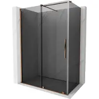 Mexen Velar cabine de douche coulissante 150 x 75 cm, graphite, or rose - 871-150-075-41-60