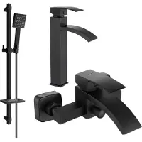 Mexen Libra DQ45 set de baignoire, Noir - 745113DQ45-70