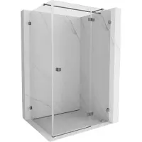 Mexen Lunar T cabine de douche pivotante droite 120 x 80 cm, transparent, gun metal - 834T-120-080-95-00-P