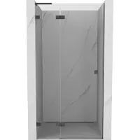 Mexen Lunar L porte de douche pivotante gauche 115 cm, transparent, gris canon brossé - 834L-115-000-66-00-L