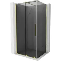 Mexen Velar cabine de douche coulissante 120 x 90 cm, graphite, or brossé - 871-120-090-41-55