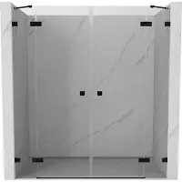 Mexen Lunar Duo porte de douche pivotante 170 cm, transparentes, noires - 834D-170-000-70-00