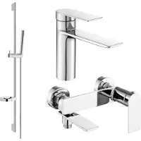 Mexen Zero SET Mélangeur lavabo + bain avec accessoires DS70, chromé (71103DS70-00)