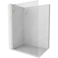 Mexen Lunar L paroi de douche Walk-in gauche 60 x 200 cm, transparent 8 mm, or - 830L-060-000-50-00-L