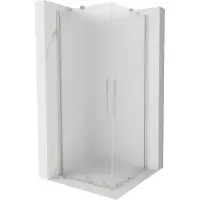 Mexen Velar Duo cabine de douche coulissante 80 x 80 cm, givre, nickel brossé - 871-080-080-32-97