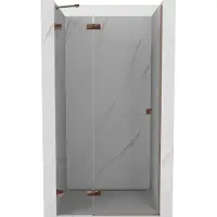 Mexen Lunar porte de douche pivotante gauche 105 cm, transparent, or rose - 834-105-000-60-00-L