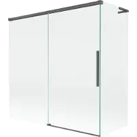 Mexen Rox L Paroi de douche, à 2 volets, coulissante 160 + 80 x 150 cm, transparente, brossée en gris canon - 8C9L-160-080-66-00