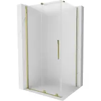 Mexen Velar paroi de douche coulissante 110 x 100 cm, verre dépoli, or - 871-110-100-31-50