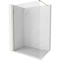 Mexen Paroi de douche Kioto-X Walk-in 90 x 200 cm, transparent 10 mm, dorée - 800-090-101-50-00-X