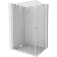 Mexen Lunar Duo cabine de douche pivotante 75 x 70 cm, transparent, nickel brossé - 834-075L-070P-97-00