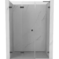 Mexen Lunar-F L porte de douche pliante gauche 115 cm, transparent, effet métal - 836SL-115-050-95-00-L