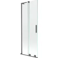 Mexen Velar L pare-douche de bain coulissant à 2 volets 75 x 150 cm, transparent, métal gun - 896-075-003-01-95