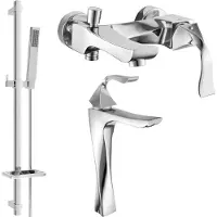 Mexen Estrella DQ02 Mélangeur lavabo et baignoire avec accessoires, chrome (72313DQ02-00)