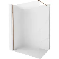 Mexen Kioto-X paroi de douche Walk-in 140 x 200 cm, givré 10 mm, or rose - 800-140-101-60-30-X