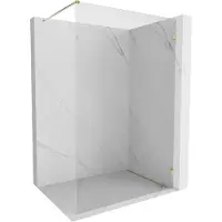 Mexen Lunar paroi de douche Walk-in droite 130 x 200 cm, transparent 8 mm, or - 830-130-000-50-00-P