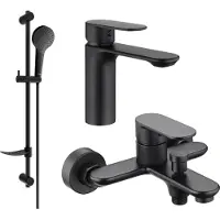 Mexen Milo DF05 set de baignoire, Noir - 71303DF05-70
