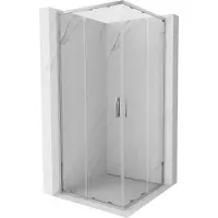 Mexen Exo cabine de douche carrée coulissante 95 x 95 cm, transparente, chrome - 8111-095-095-01-00