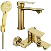 Mexen Royo R40 Mélangeur lavabo et baignoire avec accessoires, or (72203R40-50)