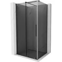 Mexen Velar cabine de douche coulissante 120 x 70 cm, graphite, gris canon brossé - 871-120-070-41-66