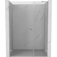Mexen Lunar-B porte de douche battante gauche 120 cm, transparent, nickel brossé - 832S-120-050-97-00-L