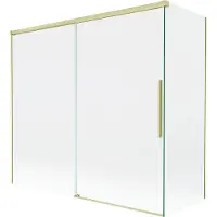 Mexen Rox Pare-bain coulissant à 2 volets 170 + 75 x 150 cm, transparent, or brossé - 8C9-170-075-55-00