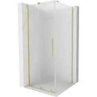 Mexen Velar paroi de douche coulissante 100 x 100 cm, verre dépoli, or brossé - 871-100-100-31-55