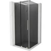 Mexen Velar cabine de douche coulissante 120 x 120 cm, graphite, nickel brossé - 871-120-120-41-97