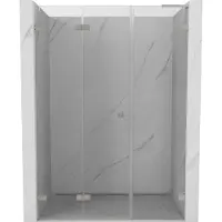 Mexen Lunar-F L porte de douche pliante gauche 115 cm, transparent, nickel brossé - 836SL-115-050-97-00-L