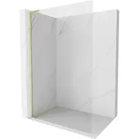 Mexen Kioto-X L paroi de douche Walk-in 70 x 200 cm, transparente 10 mm, or brossé - 800-070-107-55-00-X
