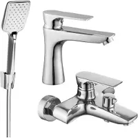 Mexen Axel R62 SET mitigeur bain et lavabo, chromé (73803R62-00)