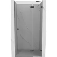 Mexen Lunar porte de douche battante droite 120 cm, transparent, métal gun - 834-120-000-95-00-P