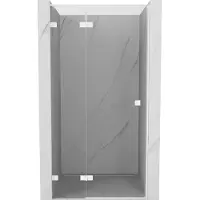 Mexen Lunar L porte de douche battante gauche 105 cm, transparent, blanc - 834L-105-000-20-00-L